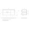 База под раковину подвесная BELBAGNO KRAFT-1200-2C-1A-SO-RGB-L с двумя выкатными ящиками и одной распашной дверцей, левосторонняя, RovereGalifaxBianco, 1200x460x500