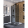 Душевая перегородка BELBAGNO UNO UNO-L-1-TB-110-GR-GM 110 см, профиль оружейная сталь матовый, стекло графитовое